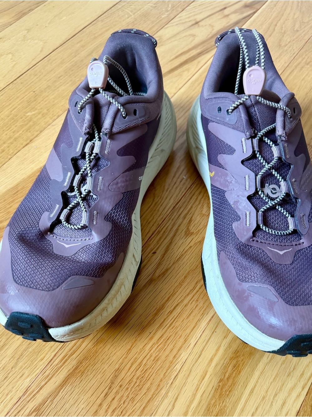 Hoka One One Women's Purple Athletic Sneakers with White Midsole